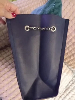 Borsa Gian Marco Venturi blu trapuntata