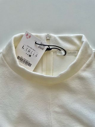 Top Zara Blanco Elegante Talla L Sin Estrenar