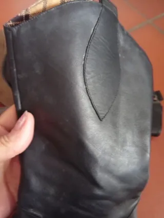 Stivali cowboy neri tacco in legno