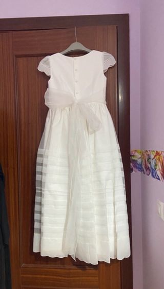 Vestido de comunión,chaquetilla y adorno de pelo