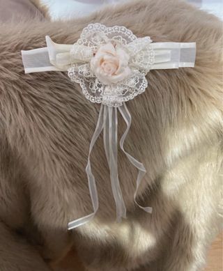 Vestido de comunión,chaquetilla y adorno de pelo