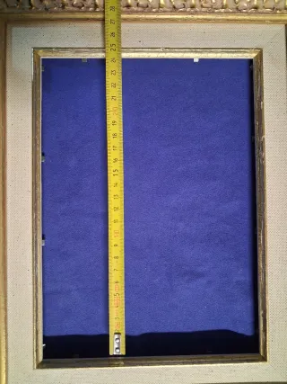 Cornice per olio in legno e tela