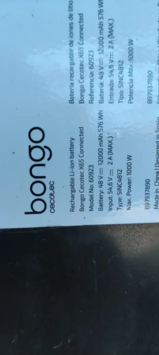 Batería Patinete Cecotec X