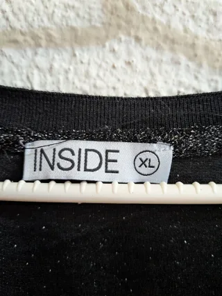 Camiseta Inside Negra Brillante Talla XL