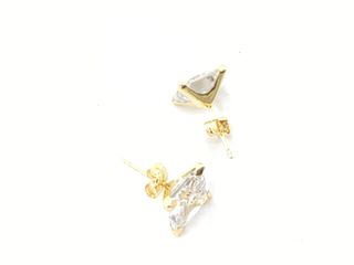 pendientes oro 18k con piedra con circonita