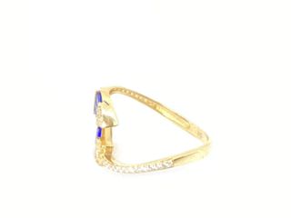 anillo oro 18k con piedra con circonita