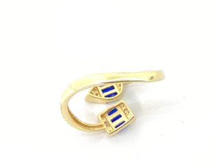 anillo oro 18k con piedra con circonita