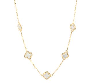 collar oro 18k con piedra 22cm