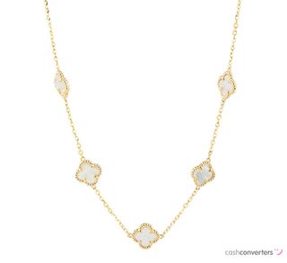 collar oro 18k con piedra 22cm