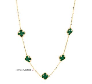 collar oro 18k con piedra 22cm