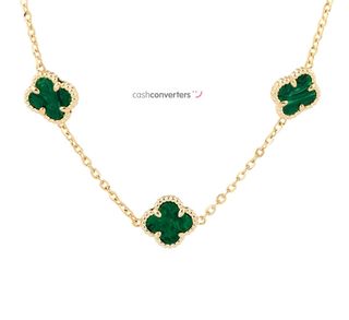 collar oro 18k con piedra 22cm