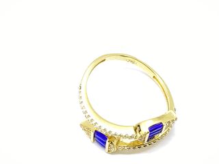 anillo oro 18k con piedra con circonita