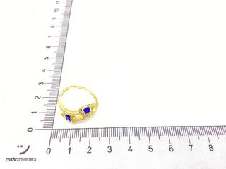 anillo oro 18k con piedra con circonita