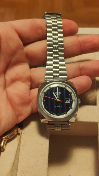 Reloj Oris Star Negro y Plateado