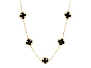 collar oro 18k con piedra con esmeralda 40cm