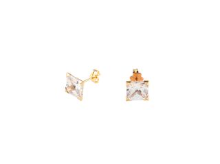 pendientes oro 18k con piedra con circonita