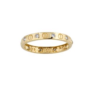 anillo oro 18k con piedra con circonita
