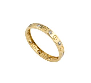 anillo oro 18k con piedra con circonita