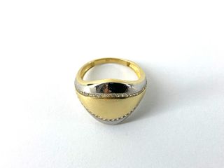 anillo oro 18k con piedra con circonita