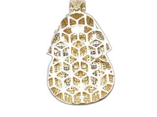 colgante oro 18k con circonita