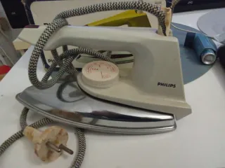 Plancha Philips Vintage Original con Caja años 70