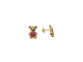 pendientes oro 18k con piedra