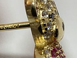 pendientes oro 18k con piedra