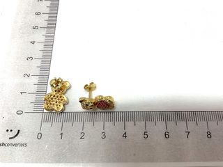 pendientes oro 18k con piedra