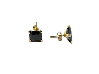 pendientes oro 18k con piedra con circonita