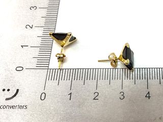 pendientes oro 18k con piedra con circonita