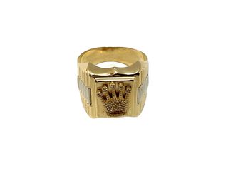 sello oro 18k con piedra