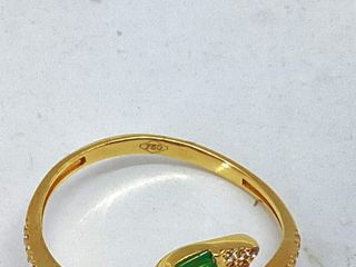 anillo oro 18k con piedra con circonita