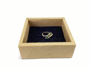 anillo oro 18k con piedra con circonita