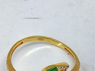 anillo oro 18k con piedra con circonita