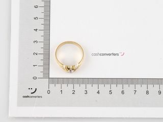 anillo oro 18k con piedra con circonita