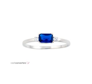 anillo oro 18k con piedra con circonita