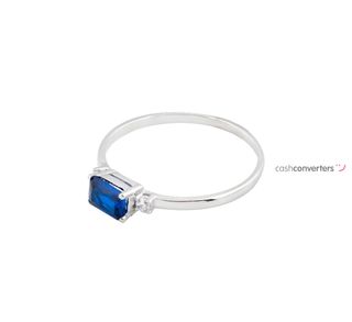 anillo oro 18k con piedra con circonita