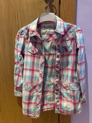 Vestido camisa cuadros 3-4 años