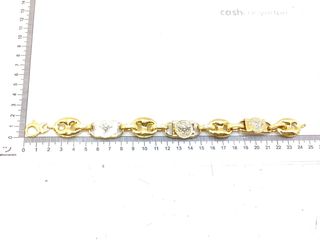 pulsera oro 18k con circonita