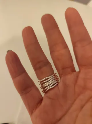 Anillo Plata Uno de 50 con Charm Candado.