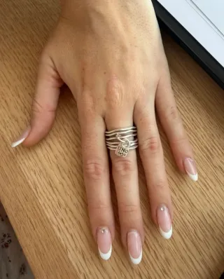 Anillo Plata Uno de 50 con Charm Candado.