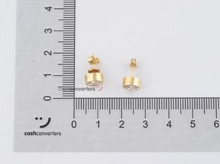 pendientes oro 18k con piedra con circonita
