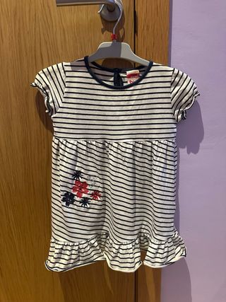 Vestido rayas flores 3 años