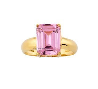 anillo oro 18k con piedra con circonita