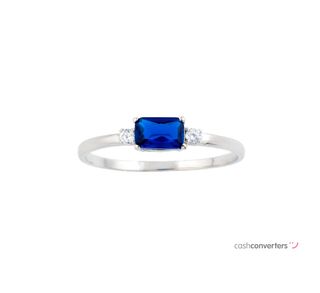 anillo oro 18k con piedra con circonita