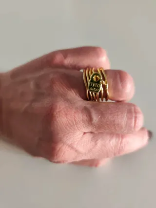 Anillo Unode50 Dorado oro Charm Candado