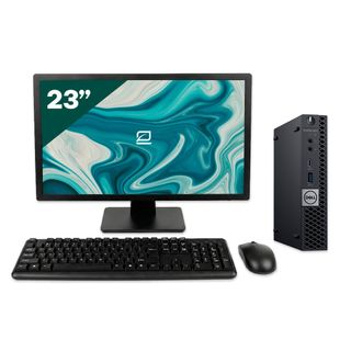 Pack Dell 5070 Micro i5 9500T 16GB SSD 256GB + LCD 23" + Tecl y Ratón Inalámbrico + WiFi