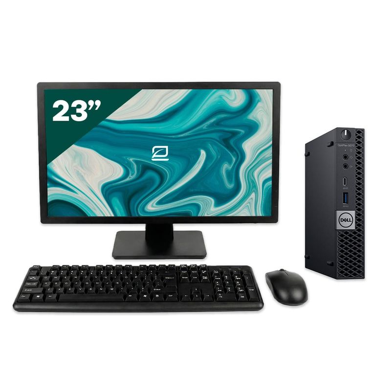 Pack Dell 5070 Micro i5 9500T 16GB SSD 256GB + LCD 23" + Tecl y Ratón Inalámbrico + WiFi afbeelding 3