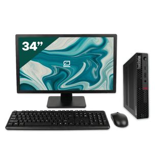 Pack Lenovo P340 Tiny i5 10500T 16GB SSD 256GB + LCD 34" + Tecl y Ratón Inalámbrico + WiFi