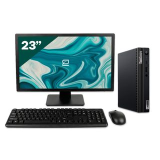 Pack Lenovo M70q Tiny i5 10400T 16GB SSD 512GB + LCD 23" + Tecl y Ratón Inalámbrico + WiFi
